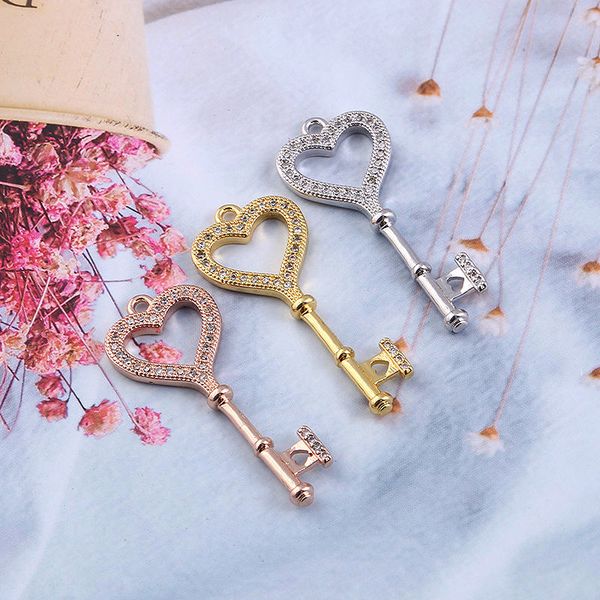 new fashion key pendant necklace micro pave cz jewelry accessory charms connectors suitable for women's party gift jewellery, Bronze;silver
new fashion key pendant necklace micro pave cz jewelry accessory charms connectors suitable for women's party gift jewellery, Bronze;silver