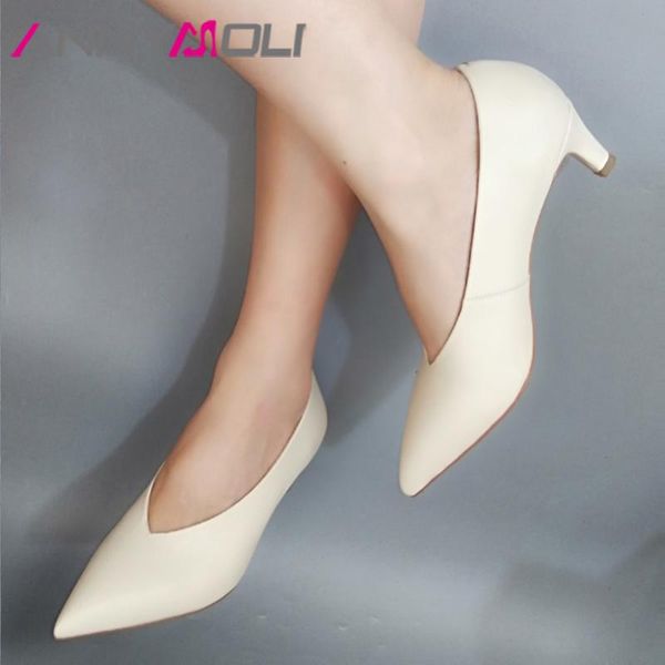 annymoli women glove shoes pumps natural genuine leather high heels dress pointed toe pumps thin heel female footwear beige 40, Black
annymoli women glove shoes pumps natural genuine leather high heels dress pointed toe pumps thin heel female footwear beige 40, Black
