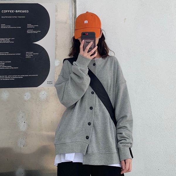 gray sweater coat 2020 new women's korean style suit suitbaseball uniformloose spring and autumn long sleeve bfstyle baseball suit all, Black
gray sweater coat 2020 new women's korean style suit suitbaseball uniformloose spring and autumn long sleeve bfstyle baseball suit all, Black