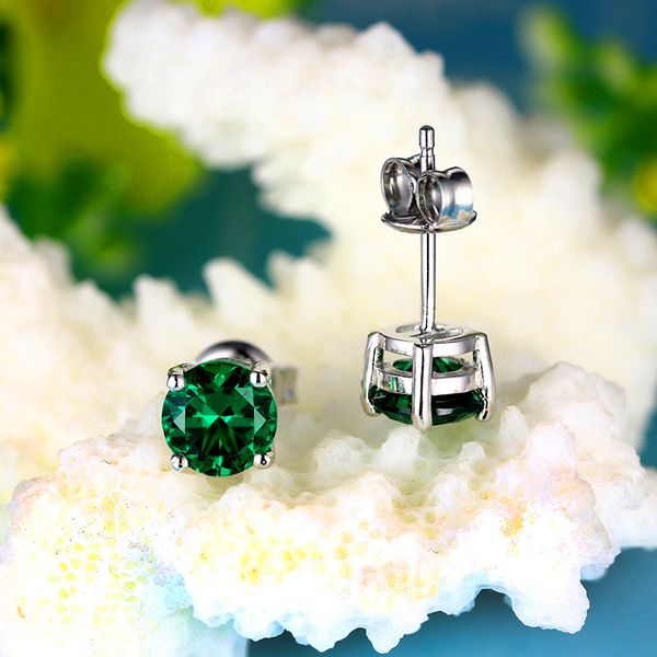 cute female 8mm round emerald green stone earrings sterling silver wedding earrings for women vintage double55, Golden;silver
cute female 8mm round emerald green stone earrings sterling silver wedding earrings for women vintage double55, Golden;silver