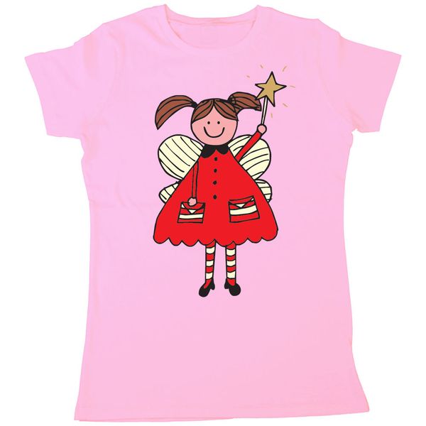 carino fata di natale donna festa di natale t - shirt loose size tee shirt