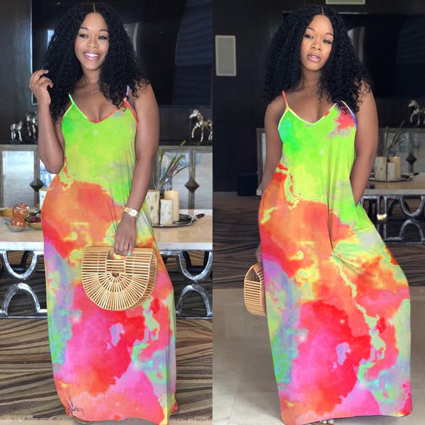 gradient color tie dye suspender dress sleeveless v neck womens designer maxi dresses fashion casual female clothing, Black;gray
gradient color tie dye suspender dress sleeveless v neck womens designer maxi dresses fashion casual female clothing, Black;gray