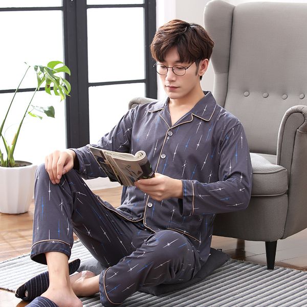 men's sleepwear autunmn winter plus size pyjamas men pijamas hombre100% cotton long-sleeve casual homewear pajamas sets for male, Black;brown
men's sleepwear autunmn winter plus size pyjamas men pijamas hombre100% cotton long-sleeve casual homewear pajamas sets for male, Black;brown