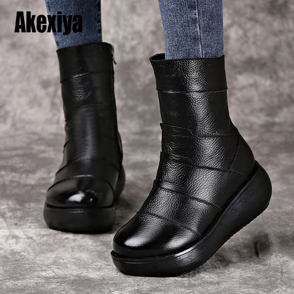 women mother genuine leather shoes boots winter round toe plush fur warm zipper black ankle boots plus size 40 u903
women mother genuine leather shoes boots winter round toe plush fur warm zipper black ankle boots plus size 40 u903