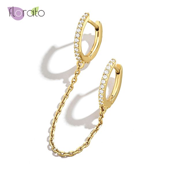 100% real 925 sterling silver chain hoop earrings for women double hoop earring with chain gold silver color ear jewelry, Golden;silver
100% real 925 sterling silver chain hoop earrings for women double hoop earring with chain gold silver color ear jewelry, Golden;silver