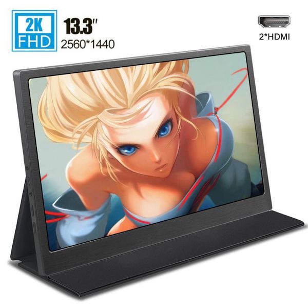 13.3 inch 2560x1440 portable monitor for ps4 raspberry pi ns full hd lcd 2k hdmi ips screen display with dual speakers
13.3 inch 2560x1440 portable monitor for ps4 raspberry pi ns full hd lcd 2k hdmi ips screen display with dual speakers