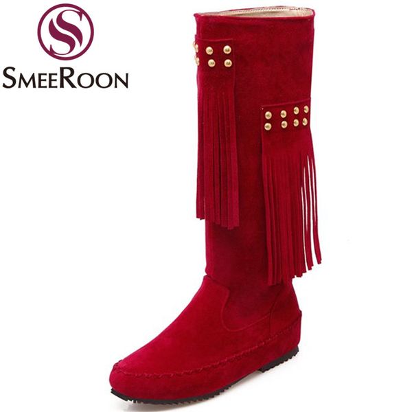 boots smeeroon fashion fringe knee high keep warm winter slip on comfortable height increasing campus shoes woman, Black
boots smeeroon fashion fringe knee high keep warm winter slip on comfortable height increasing campus shoes woman, Black