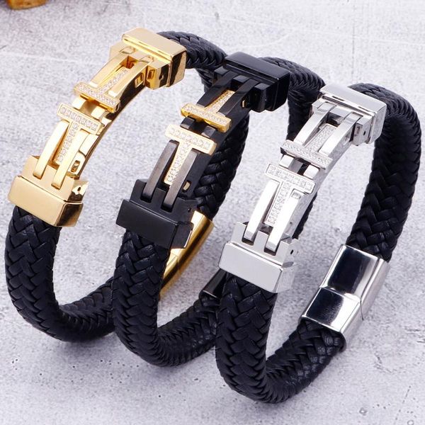 black stainless steel friendship mens cross bracelets bangles 2020 11mm wide braided leather wrap bracelet men with magnet clasp, Golden;silver
black stainless steel friendship mens cross bracelets bangles 2020 11mm wide braided leather wrap bracelet men with magnet clasp, Golden;silver