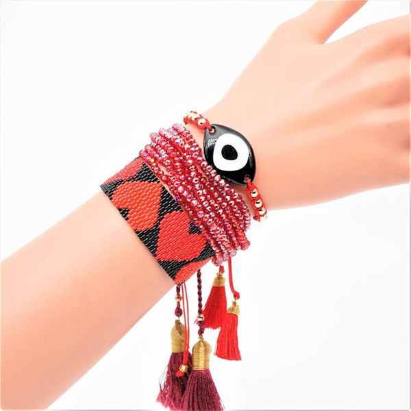 delica miyuki red crystal tassel bracelets for women evil eye perles heart pulseras mujer 2020 jewelry party fringe handmad, Golden;silver
delica miyuki red crystal tassel bracelets for women evil eye perles heart pulseras mujer 2020 jewelry party fringe handmad, Golden;silver
