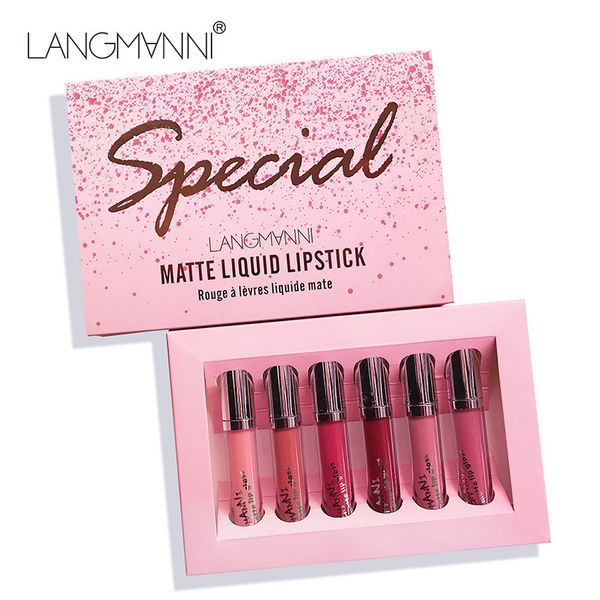 langmanni 6шт / комплект matte liquid lipstick водонепроницаемые продолжительный блеск для губ dhl бесплатной доставки
langmanni 6шт / комплект matte liquid lipstick водонепроницаемые продолжительный блеск для губ dhl бесплатной доставки