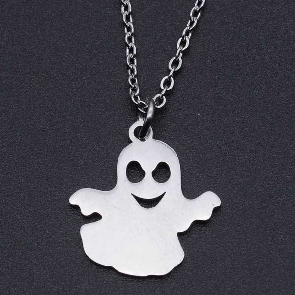 pendant necklaces simple stainless steel ghost necklace goth punk women fashion jewelry men glamour accessories, Silver
pendant necklaces simple stainless steel ghost necklace goth punk women fashion jewelry men glamour accessories, Silver