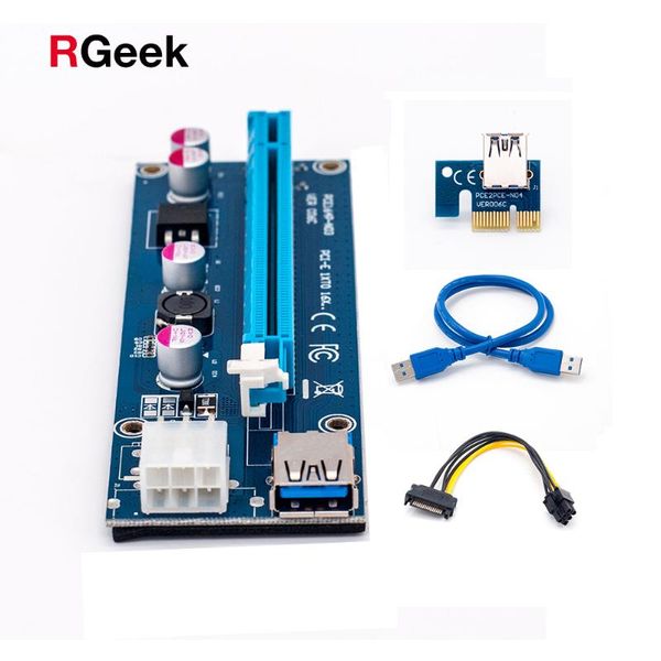 new 006c pcie 1x to 16x express riser card graphic pci-e riser extender 60cm usb 3.0 cable sata to 6pin power for btc mining 
new 006c pcie 1x to 16x express riser card graphic pci-e riser extender 60cm usb 3.0 cable sata to 6pin power for btc mining