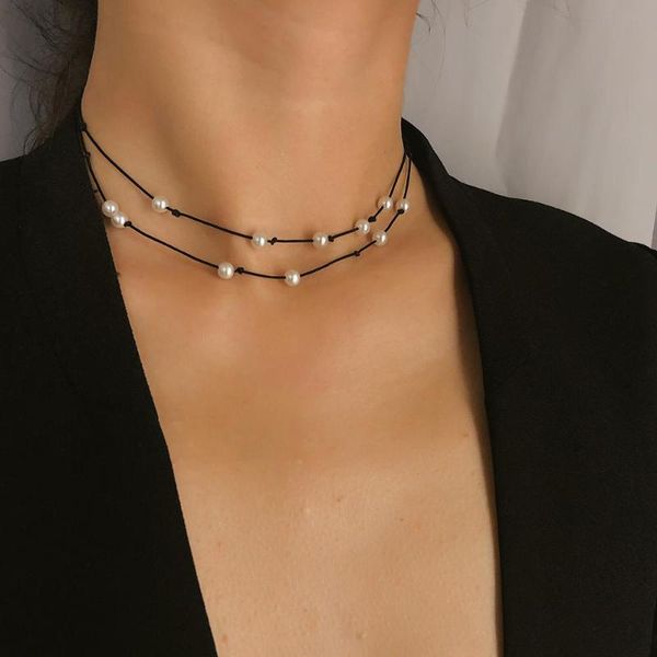 chokers black rope knot pearl choker necklace women imitation beads collar chain fashion layered boho jewelry, Golden;silver
chokers black rope knot pearl choker necklace women imitation beads collar chain fashion layered boho jewelry, Golden;silver