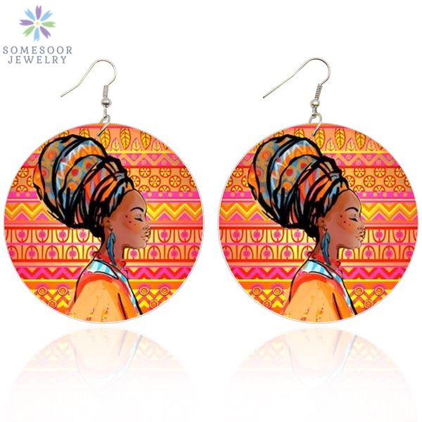 somesoor retro headwrap woman afro ethnic wooden drop earrings african paint wood pendant tribal dangle jewelry for women gifts, Silver
somesoor retro headwrap woman afro ethnic wooden drop earrings african paint wood pendant tribal dangle jewelry for women gifts, Silver