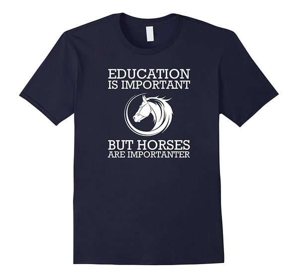 education is important but ridinger horses t shirt fashion mens short sleeve t shirt cotton t-shirt high quality