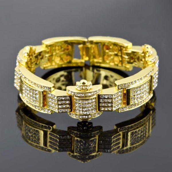 men's iced out 3cm wide bracelet rhinestone crystal gold silver color bracelets for male hip hop jewelry gift, Black
men's iced out 3cm wide bracelet rhinestone crystal gold silver color bracelets for male hip hop jewelry gift, Black