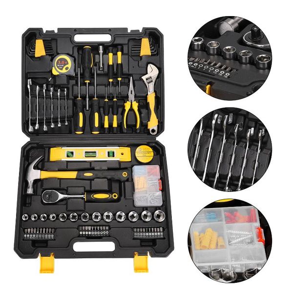108pcs tool set household hardware hand tools combination auto repairing kit tool box
108pcs tool set household hardware hand tools combination auto repairing kit tool box