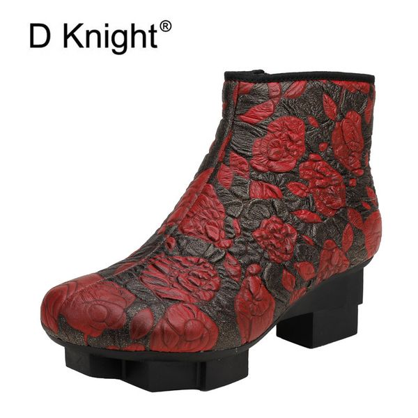 women boots retro printed genuine leather zipper ankle boots ladies vintage soft thick high heels shoes women botines mujer 2021, Black
women boots retro printed genuine leather zipper ankle boots ladies vintage soft thick high heels shoes women botines mujer 2021, Black