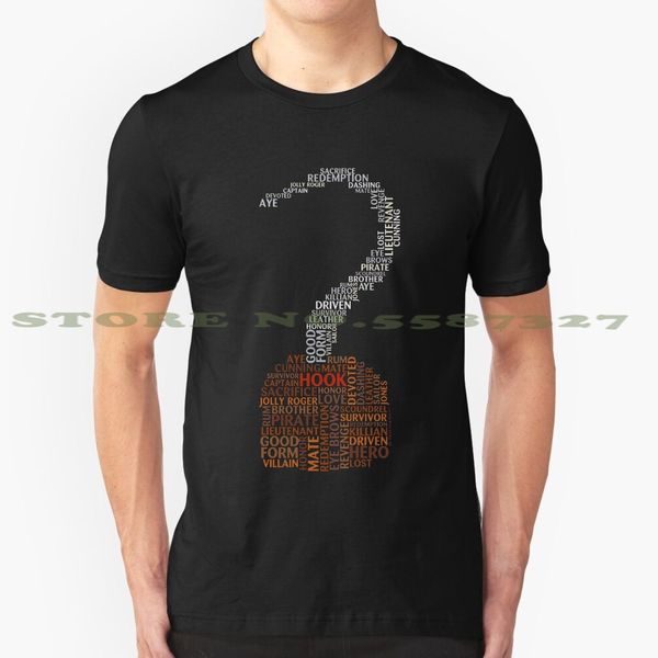 captain hook once upon a time typography graphic custom funny tshirt