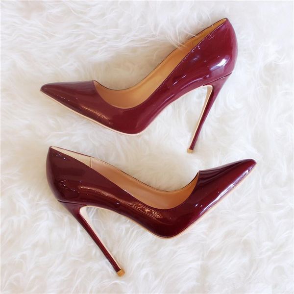 fashion women pumps vintage burgundy patent leather point toe high heels thin heel bride wedding shoes, Black
fashion women pumps vintage burgundy patent leather point toe high heels thin heel bride wedding shoes, Black