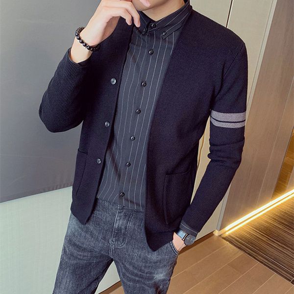 mens cardigan slim autumn 2020 new style korean version fashion cool handsome outer wear sweater coat men, White;black
mens cardigan slim autumn 2020 new style korean version fashion cool handsome outer wear sweater coat men, White;black
