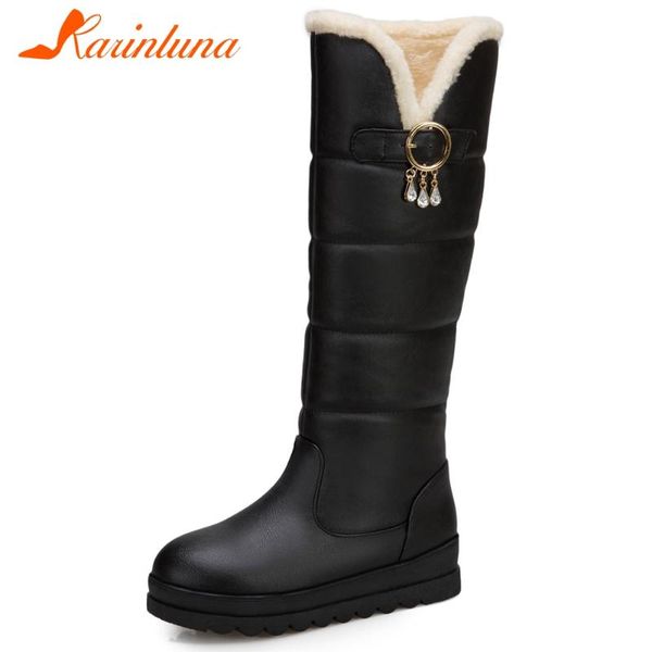 boots karin big size 30-44 ladies winter warm fur round toe thick sole buckle plush women knee high shoes, Black
boots karin big size 30-44 ladies winter warm fur round toe thick sole buckle plush women knee high shoes, Black