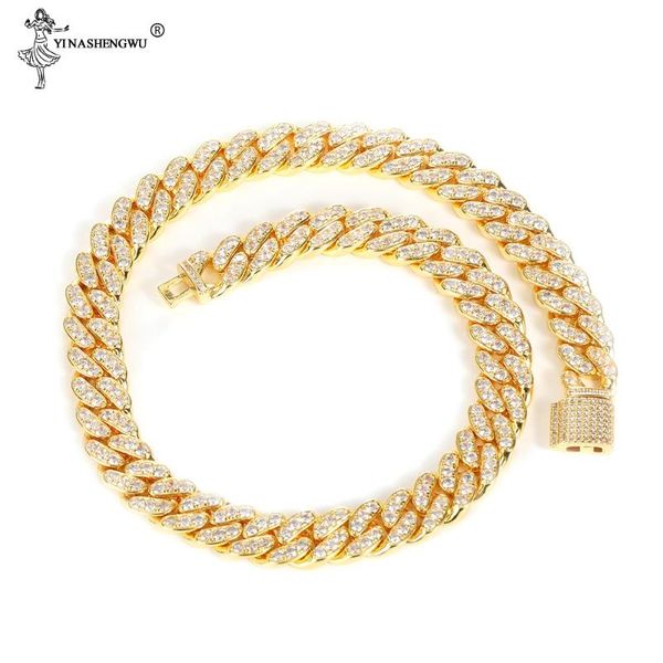 pendant necklaces 12mm iced zircon cuban necklace chain hip hop jewelry gold color copper material cz clasp mens link 18-28inch collares, Silver
pendant necklaces 12mm iced zircon cuban necklace chain hip hop jewelry gold color copper material cz clasp mens link 18-28inch collares, Silver