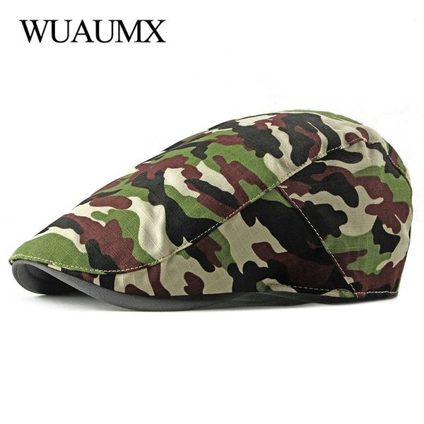 wuaumx casual camouflage beret hats for men women forward cap beret cap spring summer flat peaked caps visor casquette, Blue;gray
wuaumx casual camouflage beret hats for men women forward cap beret cap spring summer flat peaked caps visor casquette, Blue;gray