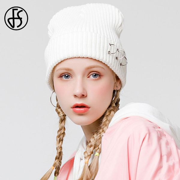 fs female acrylic beanies winter hats for women beanie casual autumn knitted girl fashion bonnet cap with metal ring hat, Blue;gray
fs female acrylic beanies winter hats for women beanie casual autumn knitted girl fashion bonnet cap with metal ring hat, Blue;gray