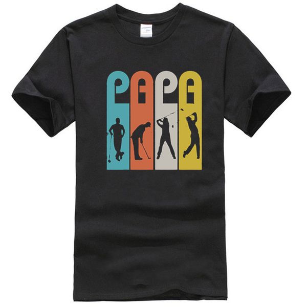 mens retro golfing papa t-shirt golfer fathers day gift grandpa
