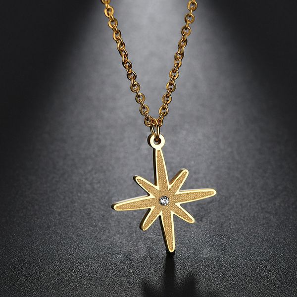 pendant necklaces exquisite star-shaped stainless steel women's necklace frosted inlaid rhinestone zircon ladies clavicle chain, Silver
pendant necklaces exquisite star-shaped stainless steel women's necklace frosted inlaid rhinestone zircon ladies clavicle chain, Silver
