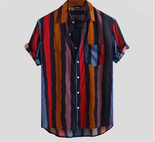 panelled with packet males clothing loose designer mens casual shirts turn down collar single breasted striped, White;black 
panelled with packet males clothing loose designer mens casual shirts turn down collar single breasted striped, White;black