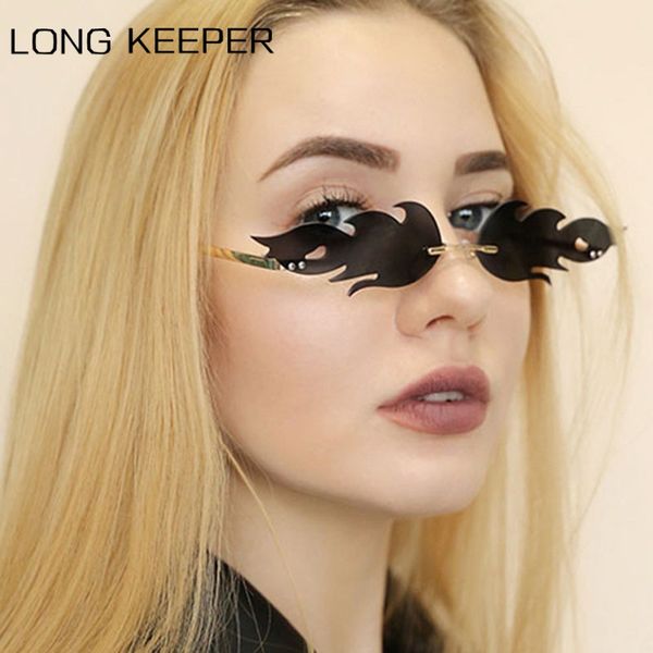 vintage fire flame sunglasses women men rimless cat eye sun glasses uv400 narrow eyewear for female oculos feminino, White;black
vintage fire flame sunglasses women men rimless cat eye sun glasses uv400 narrow eyewear for female oculos feminino, White;black