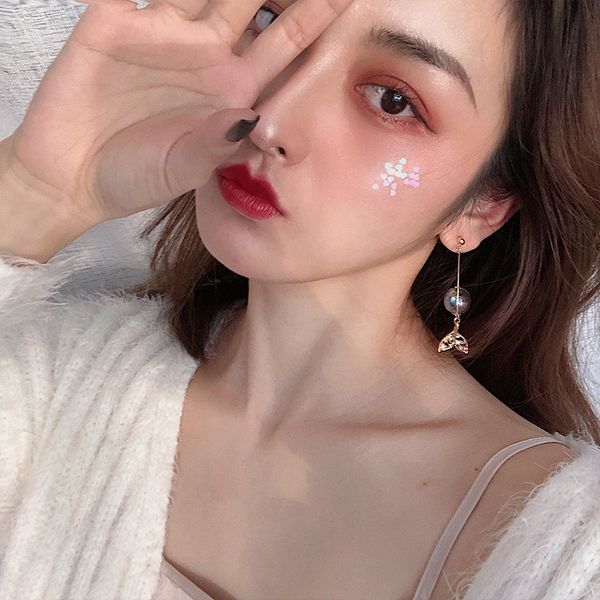 korean style women fashion temperament long fish tail bubble pearl lady pendant earrings ear ornaments jewellery, Silver
korean style women fashion temperament long fish tail bubble pearl lady pendant earrings ear ornaments jewellery, Silver
