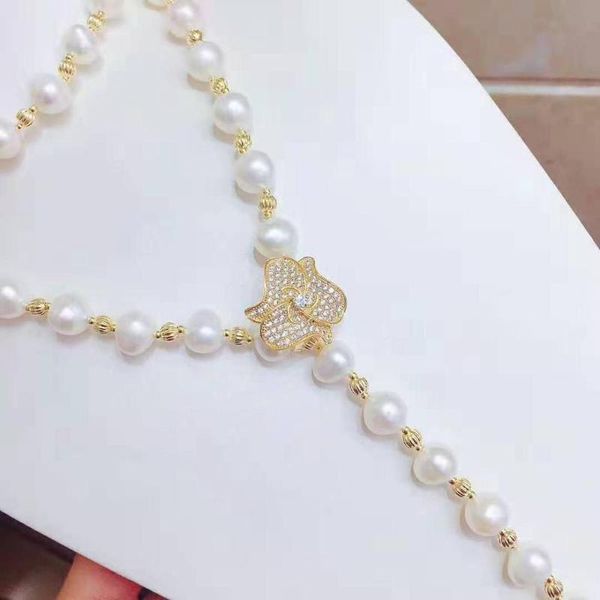 sell 100cm 8-9mm white freshwater pearl micro inlay zircon necklace fashion jewelry, Silver
sell 100cm 8-9mm white freshwater pearl micro inlay zircon necklace fashion jewelry, Silver