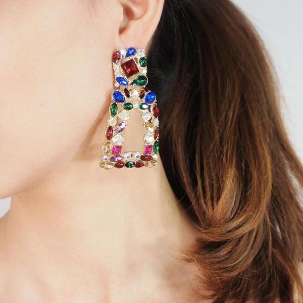 multicolor rhinestone dangle earrings for women geometric drop earrings accessories fashion party jewelry uken, Silver
multicolor rhinestone dangle earrings for women geometric drop earrings accessories fashion party jewelry uken, Silver