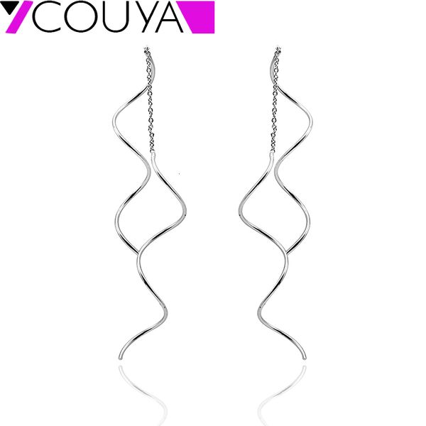 stud stainless steel long earrings for women silver color and rose gold spiral wave fashion hanging ladies, Golden;silver
stud stainless steel long earrings for women silver color and rose gold spiral wave fashion hanging ladies, Golden;silver