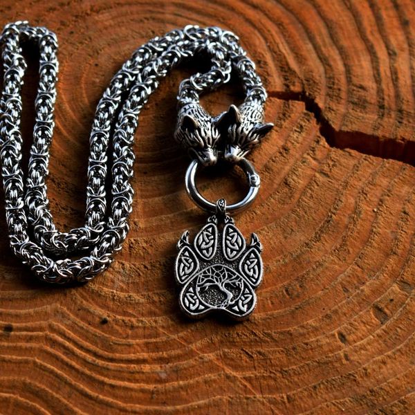 sanlan 1pcs norse viking wolf necklace with stainless steel chain talisman with stainless steel chain, Silver
sanlan 1pcs norse viking wolf necklace with stainless steel chain talisman with stainless steel chain, Silver