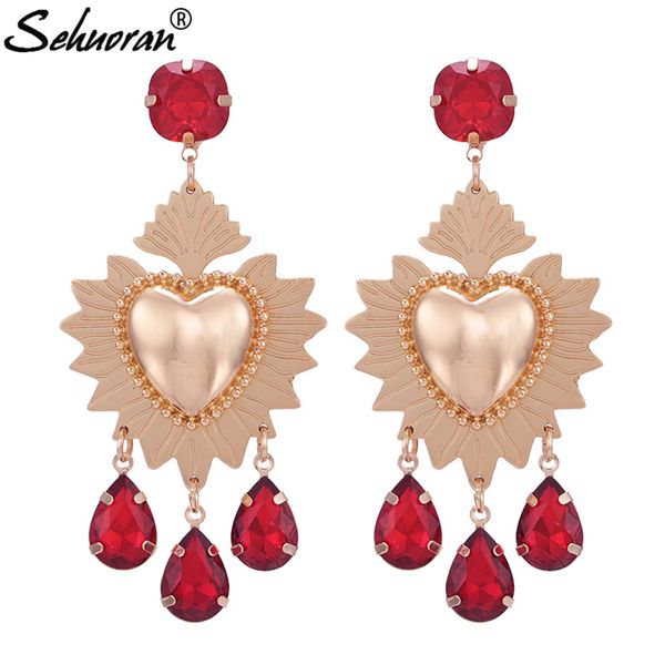 dangle & chandelier sehuoran zinc alloy mat gold heart pendients drop earrings crystal stone pendants boho statements long woman earings, Silver
dangle & chandelier sehuoran zinc alloy mat gold heart pendients drop earrings crystal stone pendants boho statements long woman earings, Silver