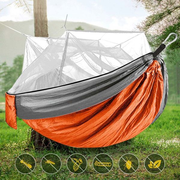 1-2 person portable outdoor camping hammock with mosquito net high strength parachute fabric hanging bed hunting sleeping swing
1-2 person portable outdoor camping hammock with mosquito net high strength parachute fabric hanging bed hunting sleeping swing
