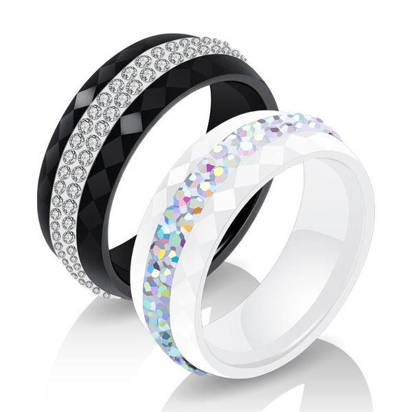 korean new fashion men's women's simple ceramic black white ring rhinestones wedding ring, Slivery;golden
korean new fashion men's women's simple ceramic black white ring rhinestones wedding ring, Slivery;golden