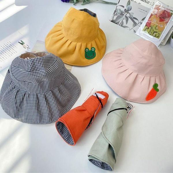 wide brim hats sun cute frog carrot print summer kid girls empty folding visor cap sunhat femme shade hat, Blue;gray
wide brim hats sun cute frog carrot print summer kid girls empty folding visor cap sunhat femme shade hat, Blue;gray