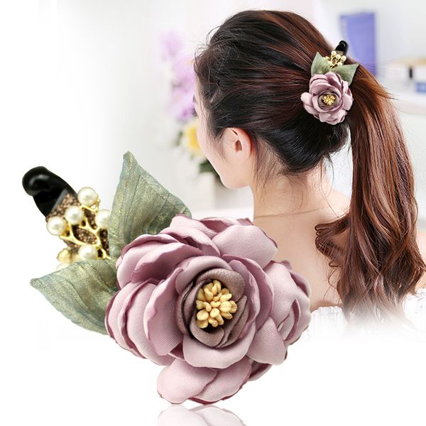 elegant banana twist clip yarn cloth head flower hairpin holder hair pin accessories girls women wedding luxury jewelry, Golden;silver
elegant banana twist clip yarn cloth head flower hairpin holder hair pin accessories girls women wedding luxury jewelry, Golden;silver