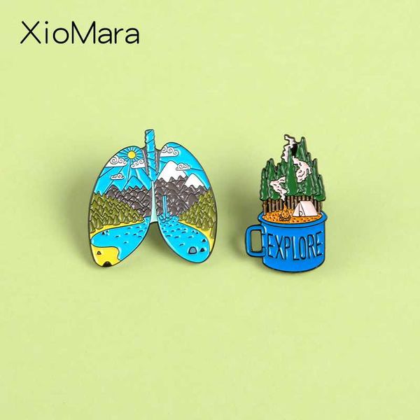 explore nature enamel pin adventure mountain forest lakes earth lung mug cup brooches lapel pins for outdoorsy gifts, Gray
explore nature enamel pin adventure mountain forest lakes earth lung mug cup brooches lapel pins for outdoorsy gifts, Gray