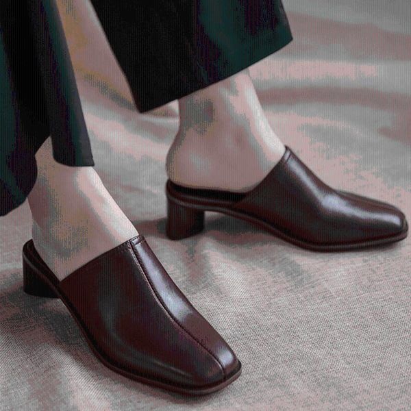 karin 2020 brand design chunky heels genuine leather summer shoes women mules slipper pumps, Black
karin 2020 brand design chunky heels genuine leather summer shoes women mules slipper pumps, Black