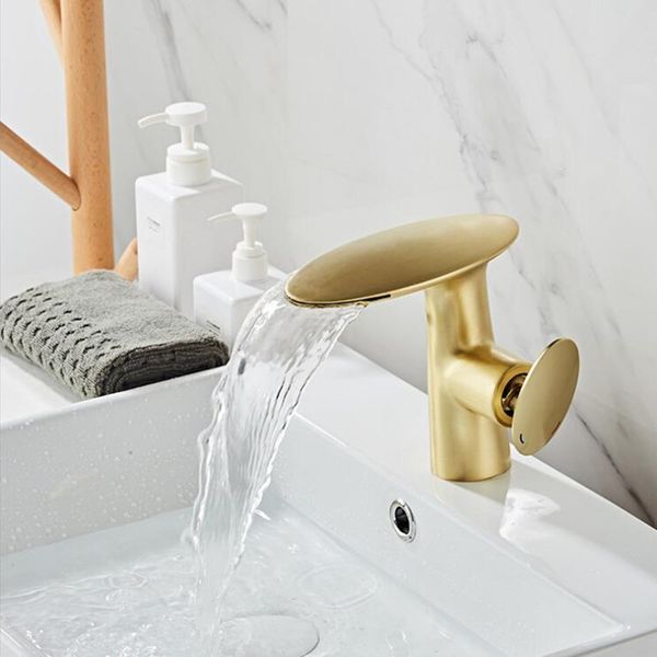 basin mixer tap solid brass and cold bathroom waterfall brush gold mixed water sink faucet
basin mixer tap solid brass and cold bathroom waterfall brush gold mixed water sink faucet