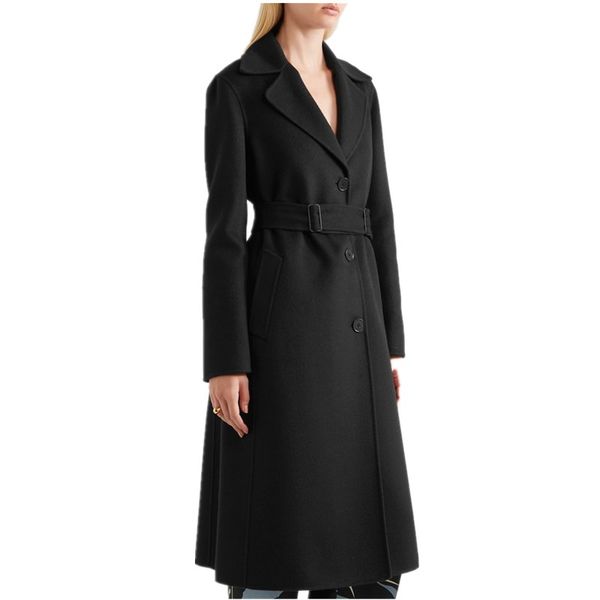 2020 new women woolen coat winter slim waist belt fashion long jackets outerwear single breasted turn down collar coats, Black
2020 new women woolen coat winter slim waist belt fashion long jackets outerwear single breasted turn down collar coats, Black
