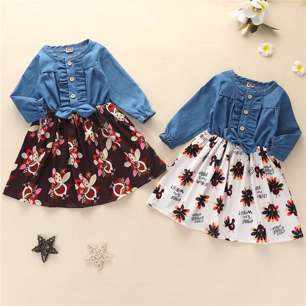 girl's dresses baby girl thanksgiving dress 6m-4y kids children festival party denim patchwork turkey printed a line short, Red;yellow
girl's dresses baby girl thanksgiving dress 6m-4y kids children festival party denim patchwork turkey printed a line short, Red;yellow
