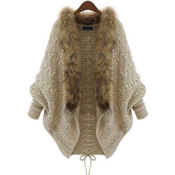 sweaters women fashion 2019 new fall winter large size women's bat sleeve knit cardigan fur collar loose sweater vestidos lxj313, White;black
sweaters women fashion 2019 new fall winter large size women's bat sleeve knit cardigan fur collar loose sweater vestidos lxj313, White;black