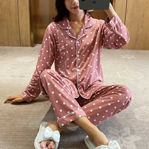 fashion print cotton sleepwear women pajamas set spring autumn women's nightwear pijamas home suit new pyjama femme, Black;red
fashion print cotton sleepwear women pajamas set spring autumn women's nightwear pijamas home suit new pyjama femme, Black;red